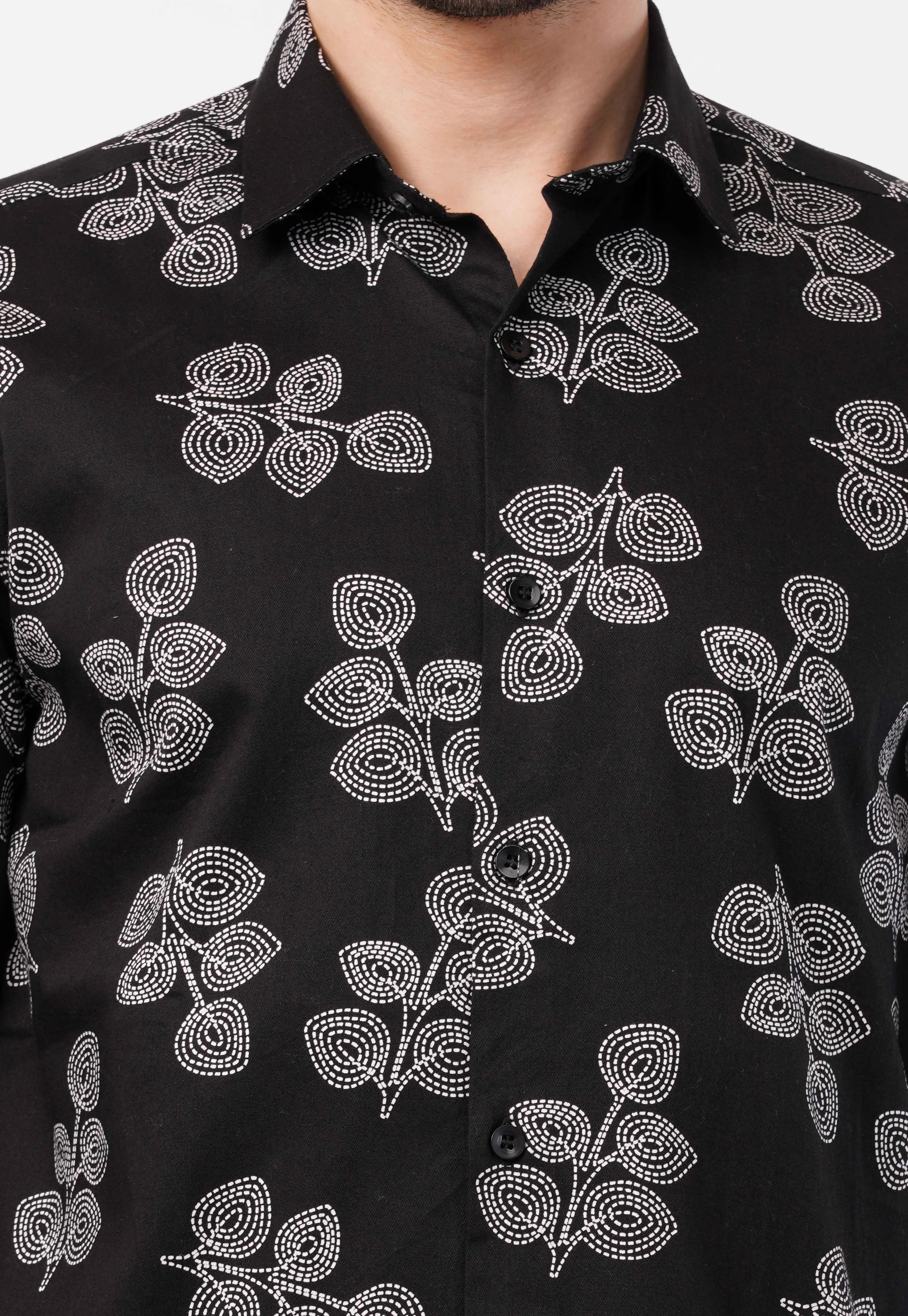Midnight Bloom Full Sleeve Shirt